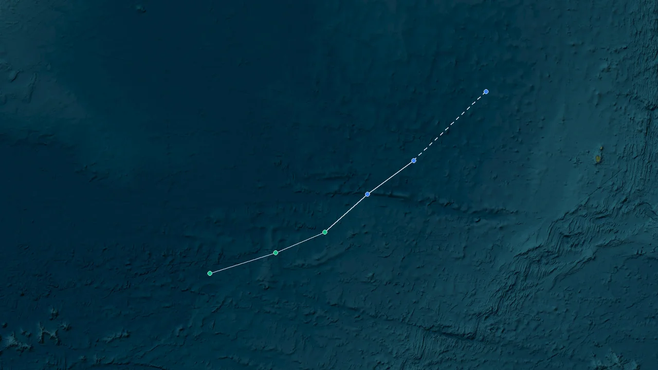 Track map of Cristobal