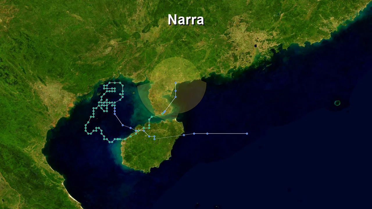 Track map of Narra